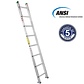 ESCALERA ALUMINIO RECTA SIMPLE 2.44 MTS. 8 PELDAÑOS CUPRUM - Miniatura 2