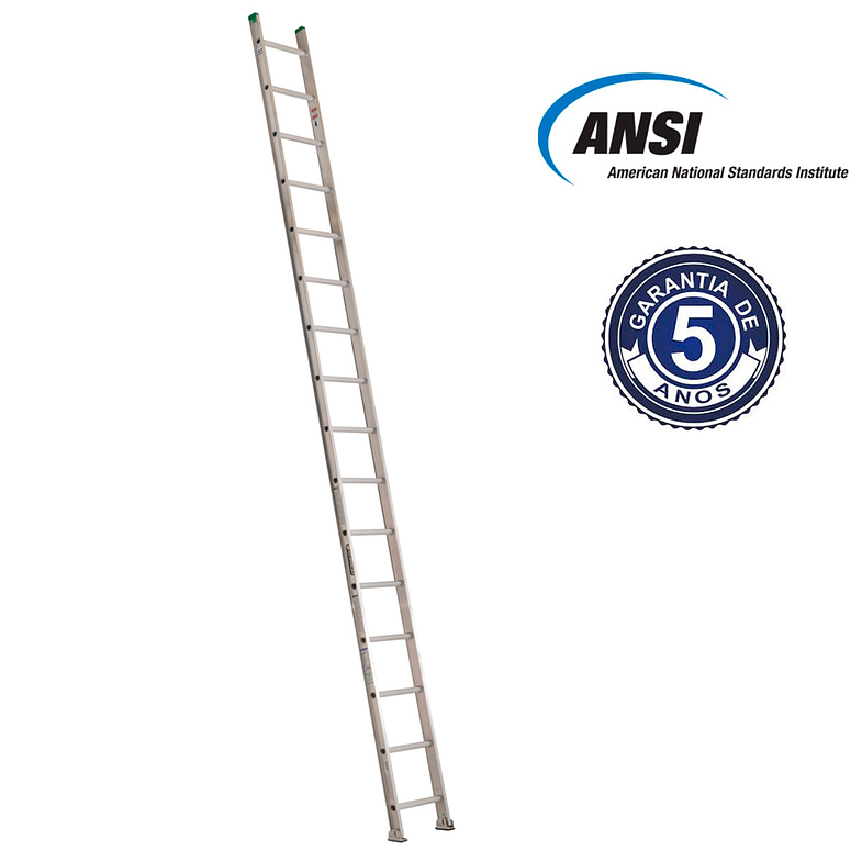 ESCALERA ALUMINIO RECTA SIMPLE 4.88 M. CUPRUM 2