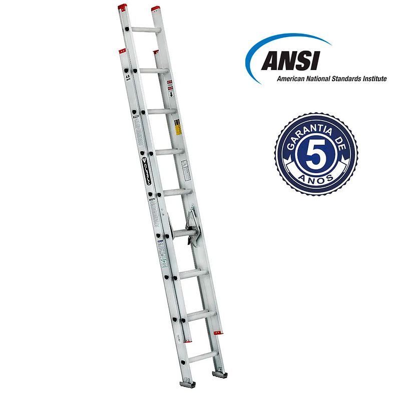 ESCALERA TELESCOPICA DE ALUMINIO 16 PELDAÑOS 150KG CUPRUM 2