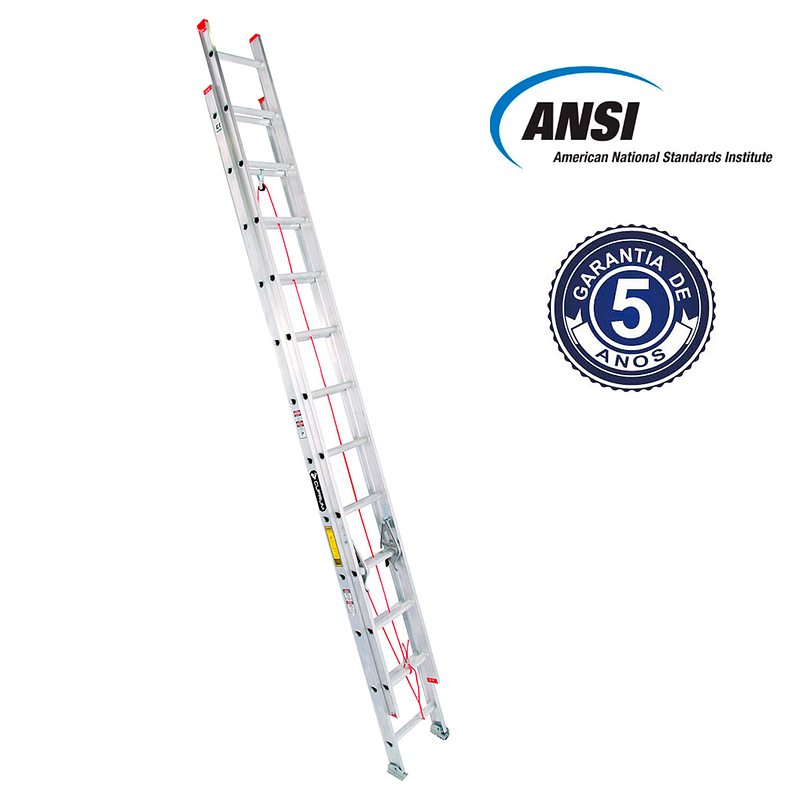 ESCALERA DE ALUMINIO TELESCOPICA 24 PELDAÑOS CUPRUM 2