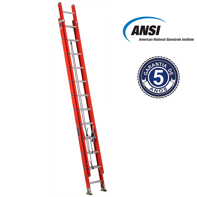 ESCALERA FIBRA VIDRIO TELESCOPICA 24 PELDAÑOS CUPRUM 2