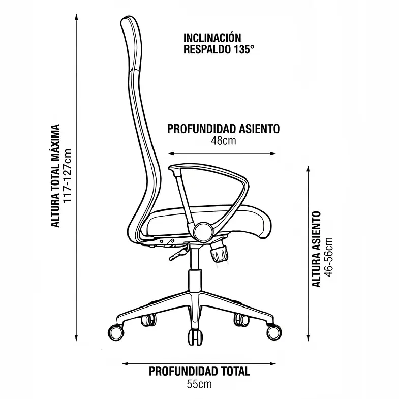 SILLA EJECUTIVA RESPALDO ALTO 6