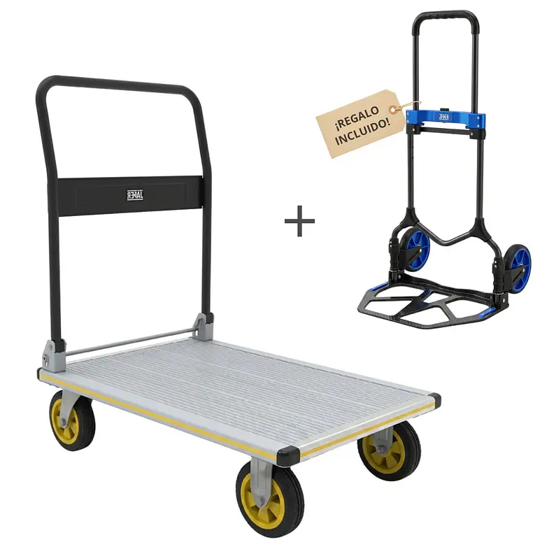 KIT PRO: CARRO ALUMINIO MANGO ABATIBLE + CARRO PLEGABLE GRATIS 1