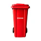 Contenedor de Basura Rojo 120L con Ruedas Soin - Miniatura 2