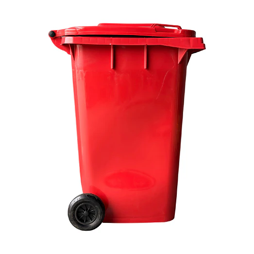 Contenedor de Basura Rojo 360L con Ruedas Soin 2