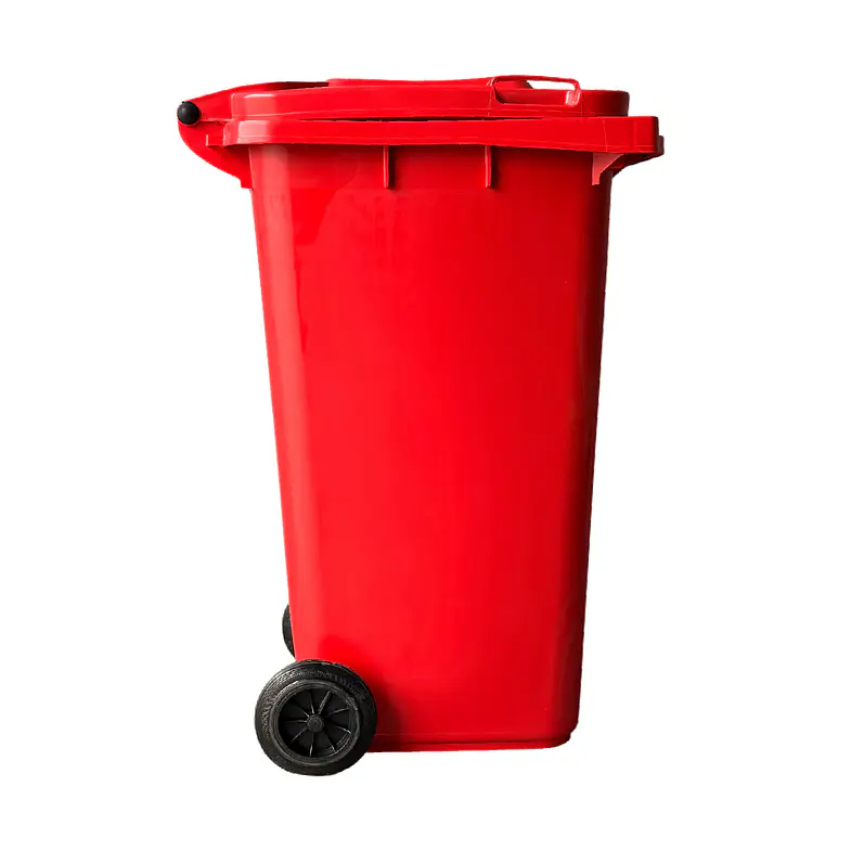 Contenedor de Basura Rojo 240L con Ruedas Soin 2