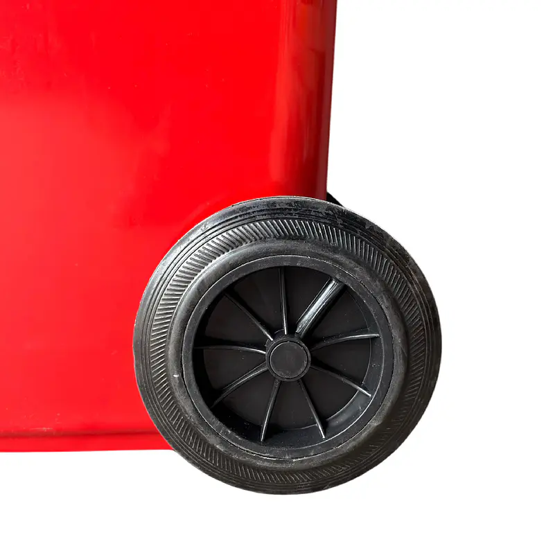 Contenedor de Basura Rojo 240L con Ruedas Soin 6