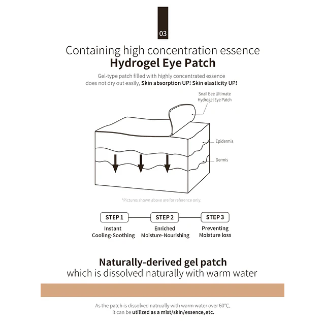 Snail Bee Ultimate Hydrogel Eye Patch (Vitalidad / Elasticidad)