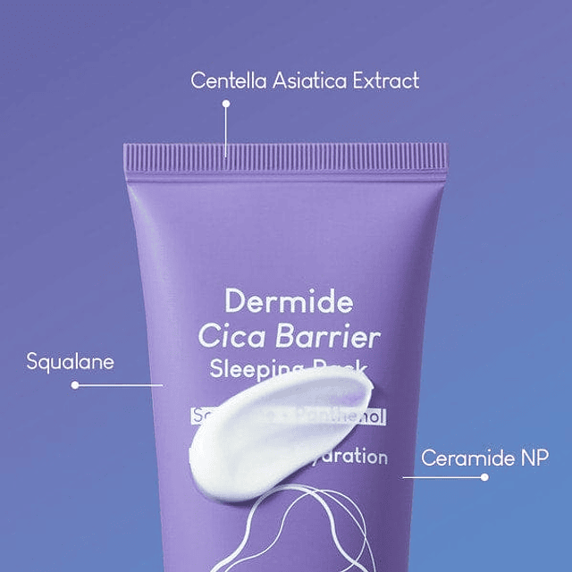 Dermide Cica Barrier Sleeping Pack (Crema de Noche, Repara, Calma)