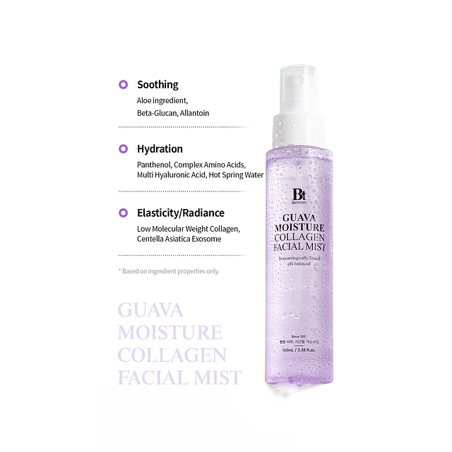 Guava Moisture Collagen Facial Mist (Bruma Hidratante, Calmante y Anti Envejecimiento)