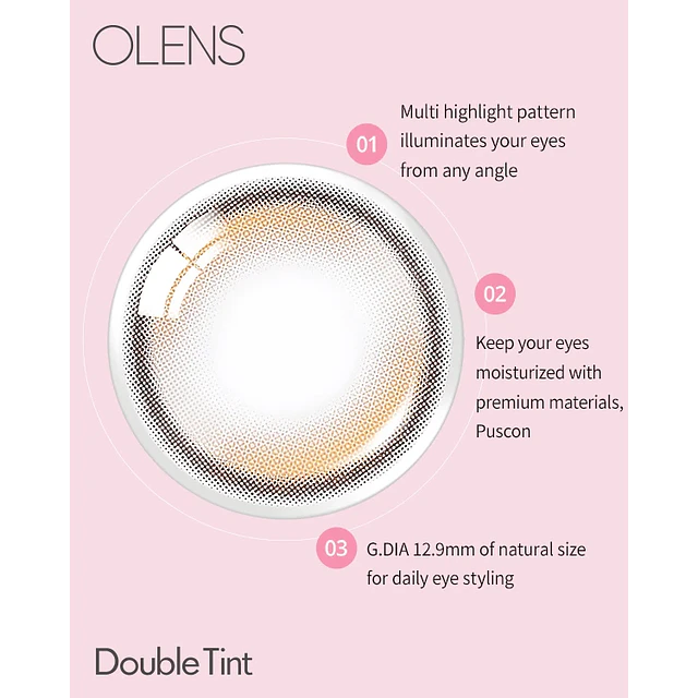 Lentes Double Tint Brown ( Hanni / NewJeans ) Efecto Natural