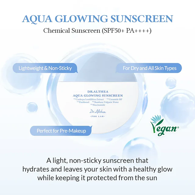 Aqua Glowing Sunscreen (Vegan PDRN SPF50+ PA++++)