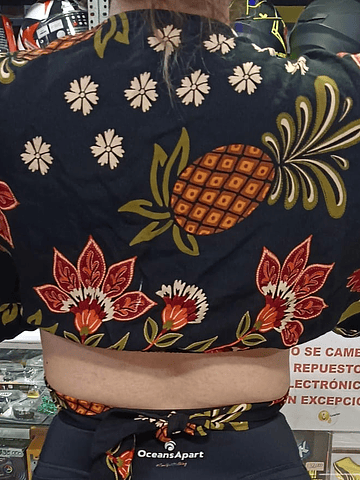 BLUSA CROPPED KIMONO PIÑAS