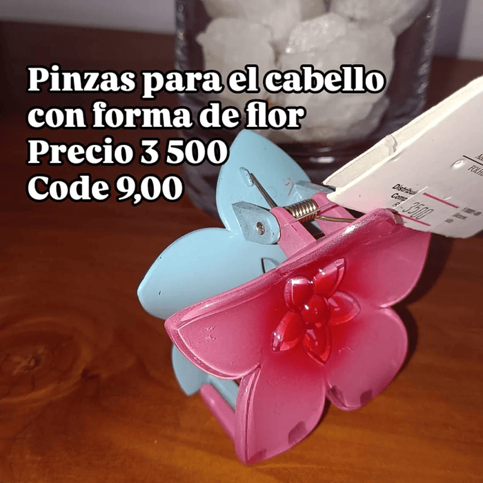 PINZAS FLOR ROJA