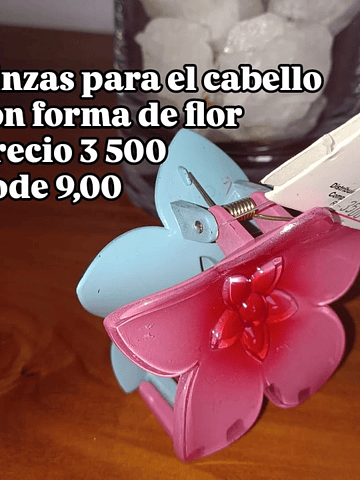 PINZAS FLOR ROJA