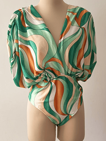  BODY TIPO BLUSA CON MAGA JAPONESA DE VERANO