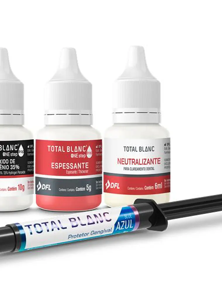 KIT FRASCOS BLANQUEAMIENTO DENTAL AL 35% DFL TOTAL BLANC ONE STEP DROP - 18 APLICACIONES 2