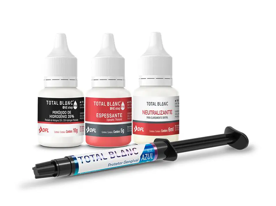 KIT FRASCOS BLANQUEAMIENTO DENTAL AL 35% DFL TOTAL BLANC ONE STEP DROP - 18 APLICACIONES 2