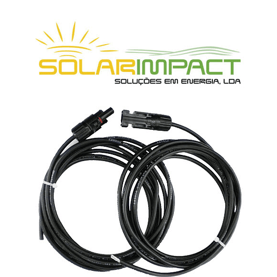 Par de cabos solar 5+5m com conectores MC4