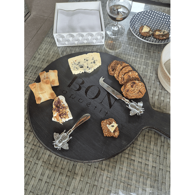 Tabla redonda mango Bon Apetit