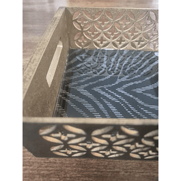 Servilletero calado negro Animal Print