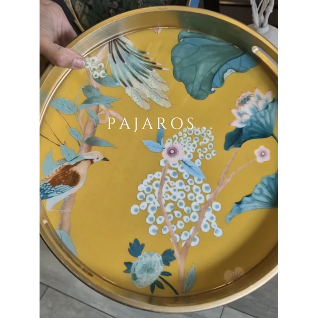 Bandeja redonda Pajaros
