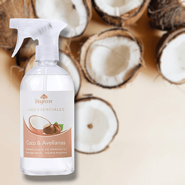 Aromatizante de ambientes 500mL: Coco y Avellanas (incluye gatillo) 1