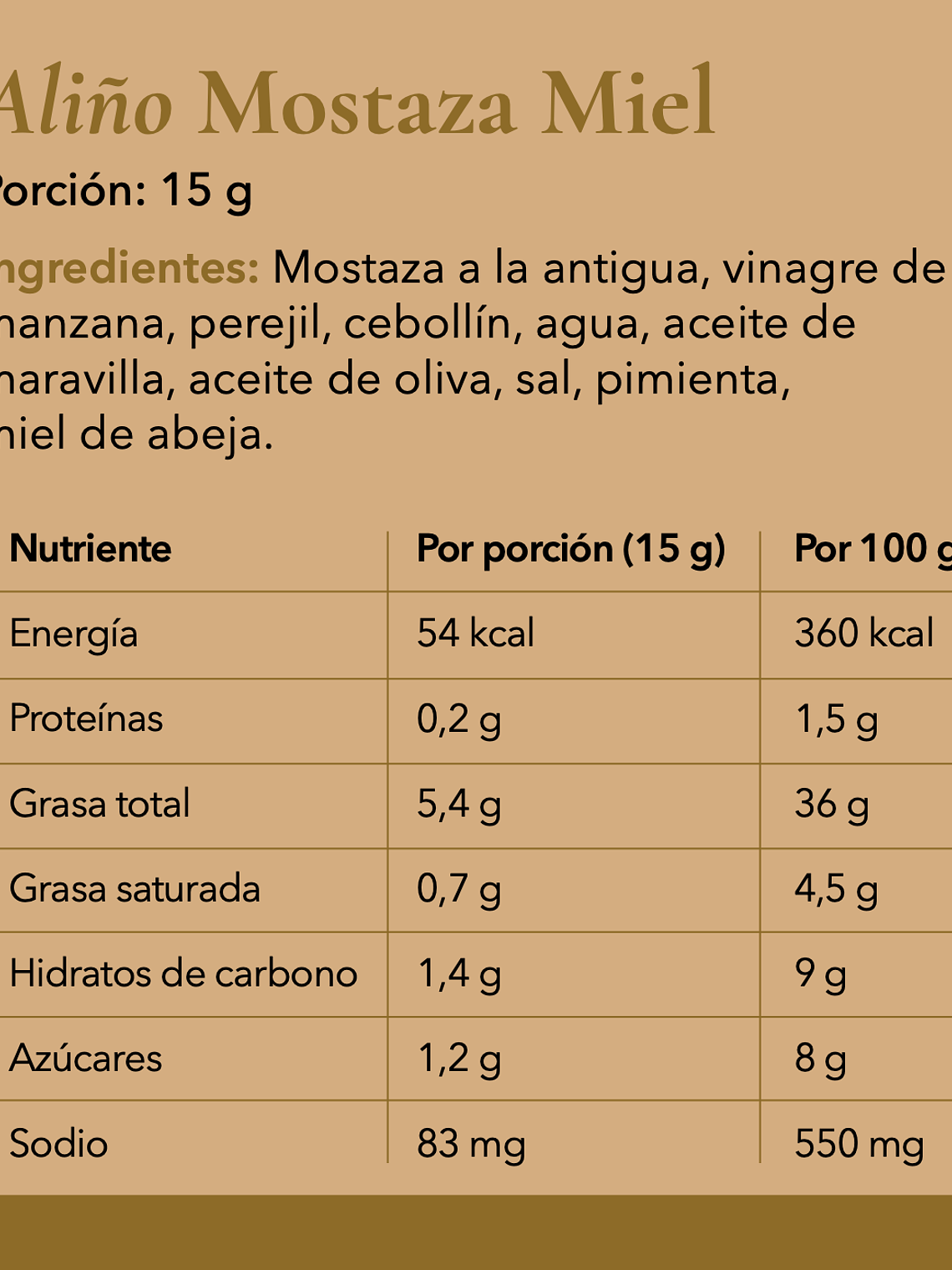 Aliño Mostaza & Miel 3