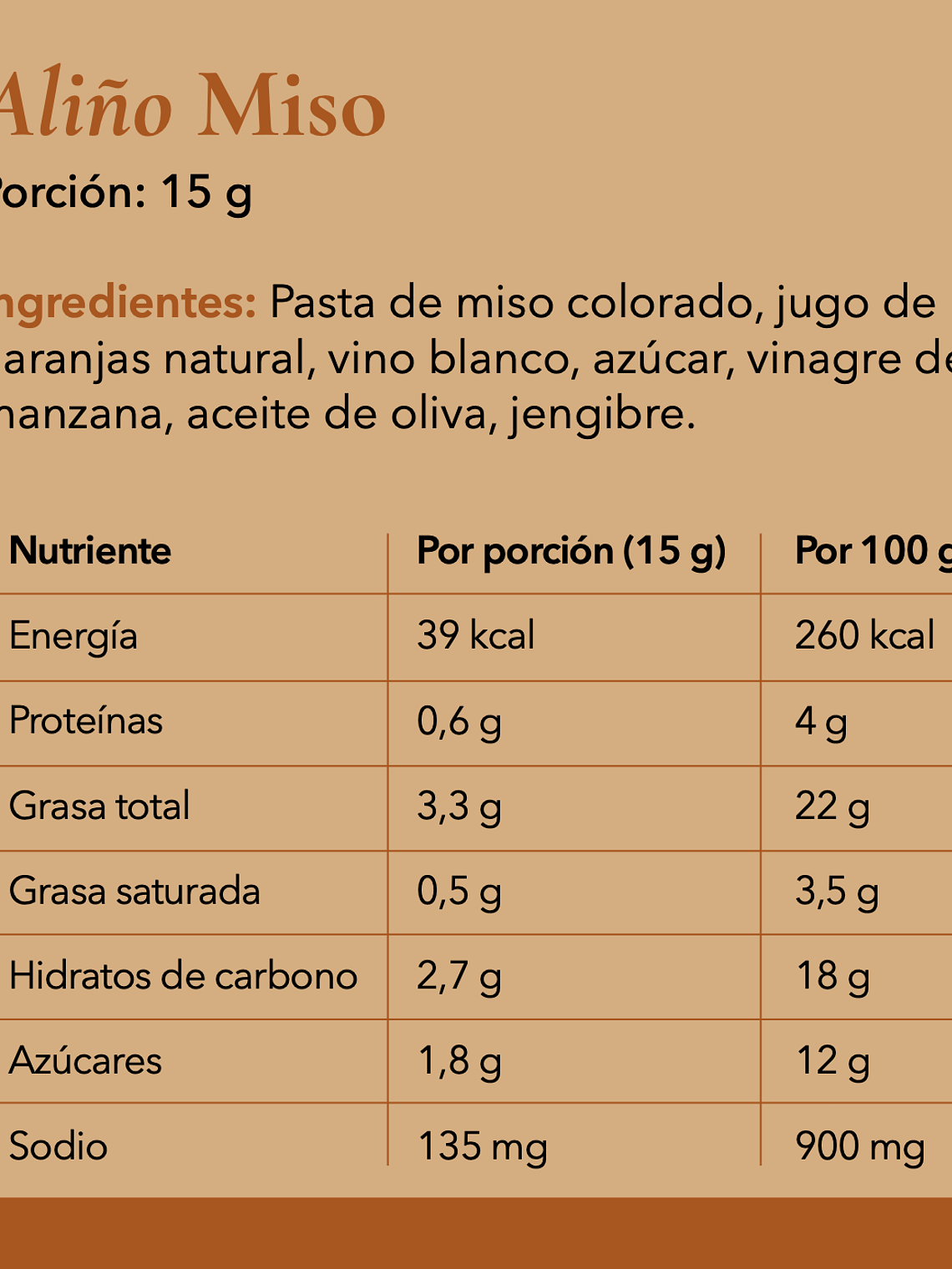 Aliño Miso 3