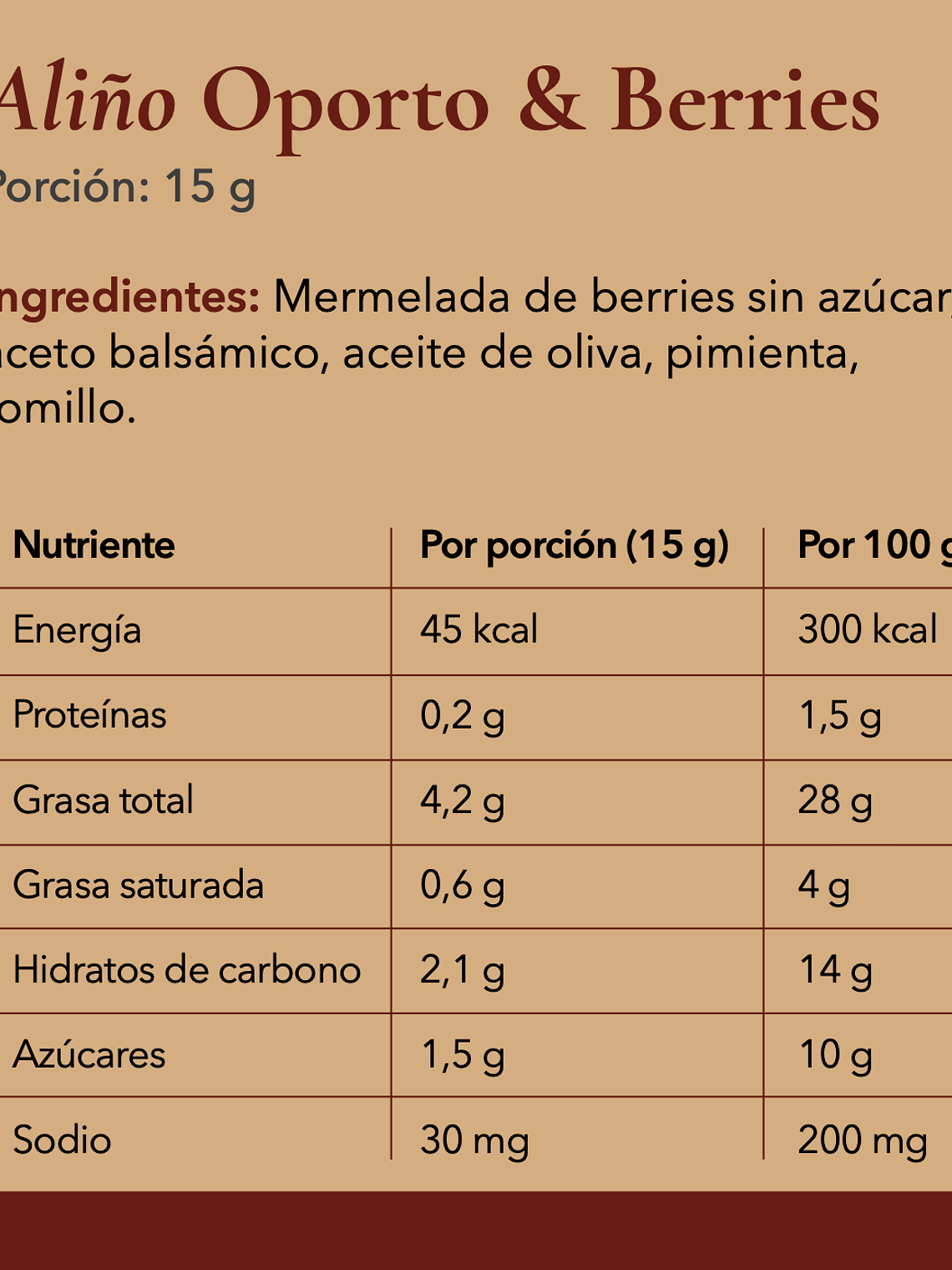 Aliño Oporto & Berries 3