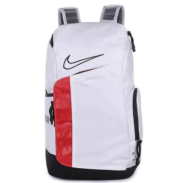 Mochila Nike Elite Blanca-Rojo (Encargo) | Solobasquet Chile