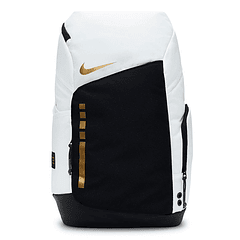 Mochila Básquetbol Nike Hoops Elite  White/Gold