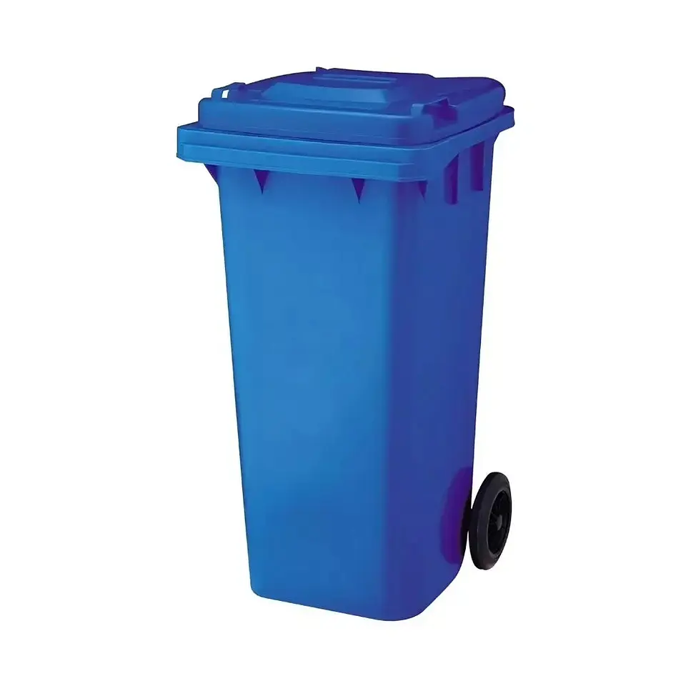 BASURERO CONTENEDOR 120 LTS CON RUEDAS AMARILLO 1