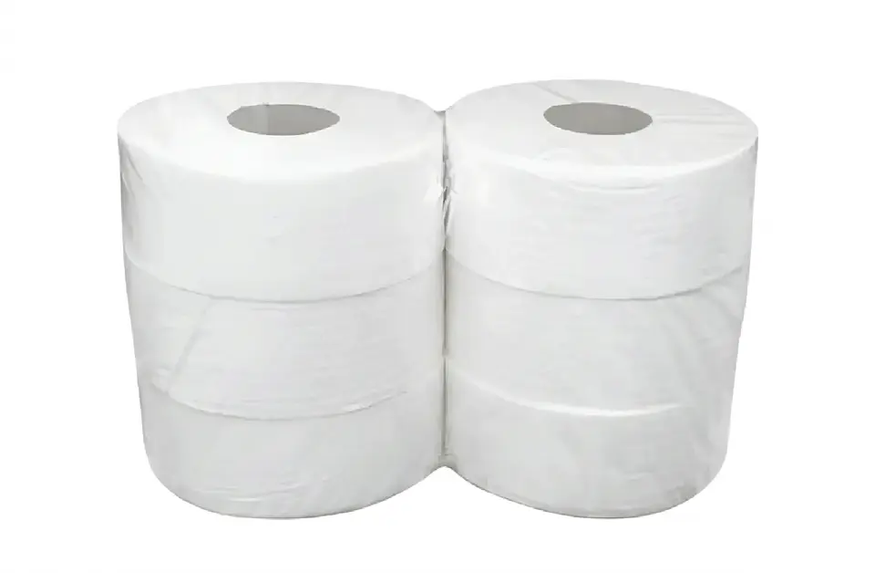 PAPEL HIGIENICO INDUSTRIAL HOJA SIMPLE 500 MTS 6 ROLLOS 1
