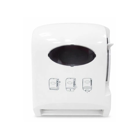 DISPENSADOR DE TOALLA DE PAPEL CON PALANCA BLANCO