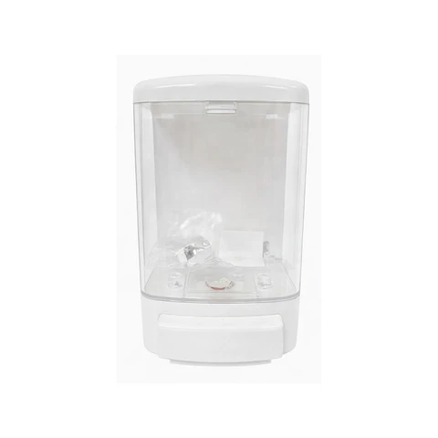 DISPENSADOR JABON LIQUIDO PLASTICO TRANSPARENTE RECTANGULAR PLASTICO 1000 ML
