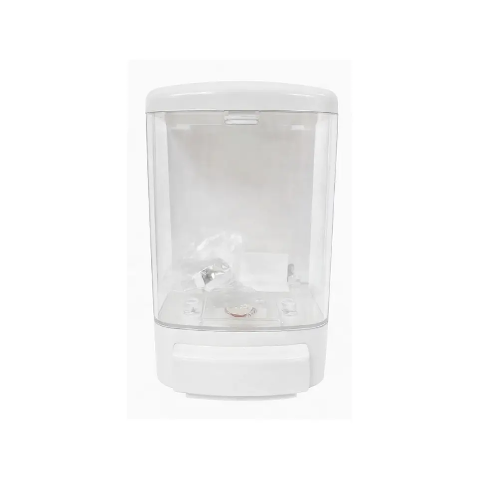 DISPENSADOR JABON LIQUIDO PLASTICO TRANSPARENTE RECTANGULAR PLASTICO 1000 ML 1