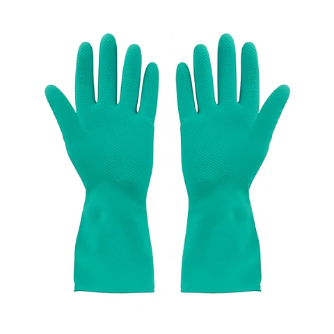 GUANTE INDUSTRIAL DE NITRILO HEAVY DUTY TALLA L VERDE
