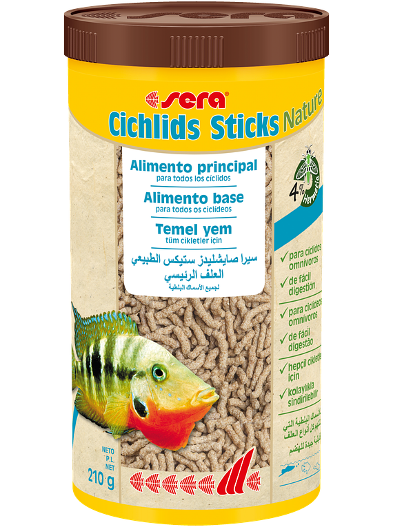Sera Cichlids Sticks Nature, 1000ml (210gr)
