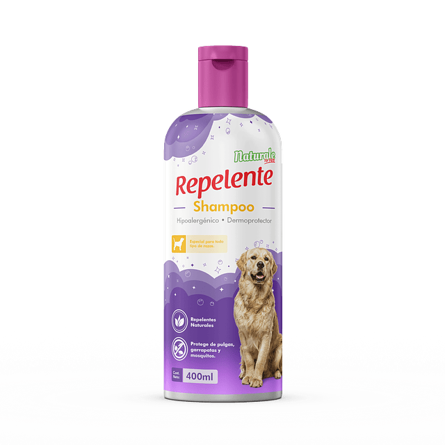 Shampoo Para Perro Repelente Pulgas - Garrapatas - Insectos 400ml