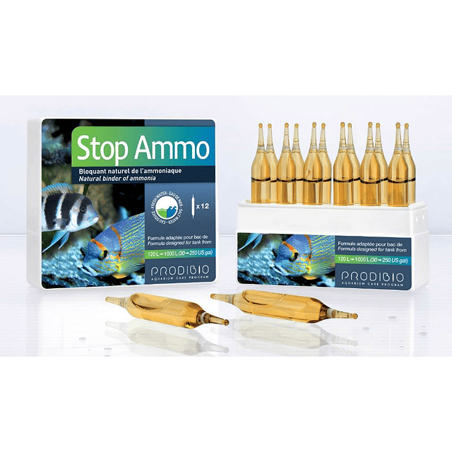 Prodibio, Stop Ammo, Atrapa Amonio Marinos 12 Ampollas
