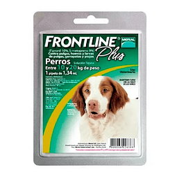 FRONTLINE PLUS PIPETA PERRO DE 10 a 20 KG PULGAS GARRAPATAS PIOJOS