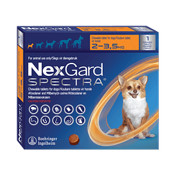 NexGard Spectra, Antiparasitario interno y Externo Perros de 2 a 3,5 Kg