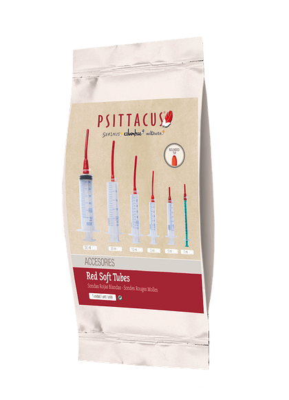 Psittacus Sonda Alimentacion Roja Larga 10 ml 