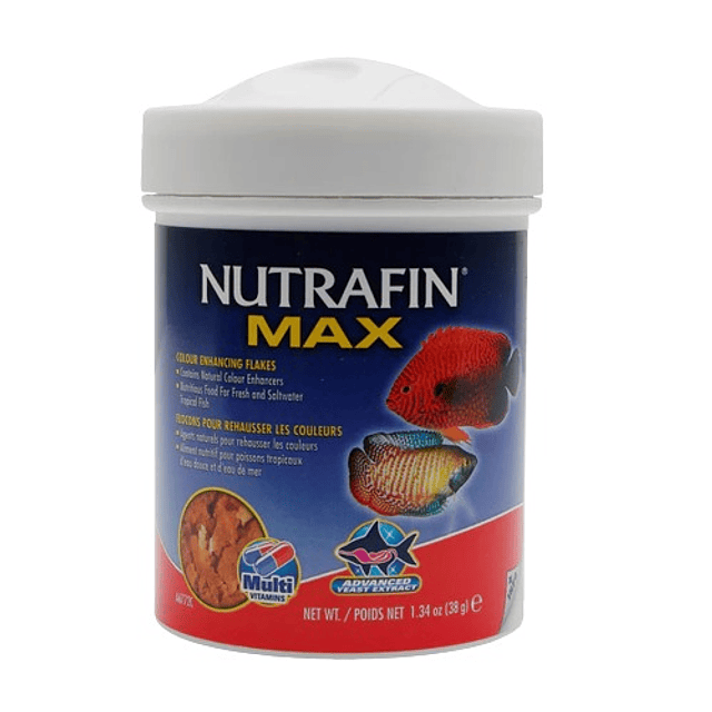 Nutrafin Max Realzador de Colores Tropicales y Marinos Escamas 200 ml - 38 gr