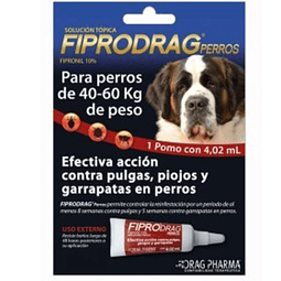 FiproDrag Perro 40 a 60 kg Pipeta Pulgas Garrapatas