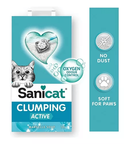 Sanicat Clumping White Active 8,5 Kg 