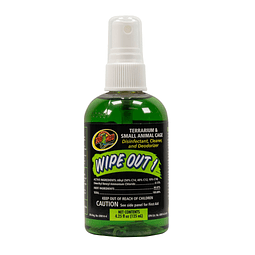 Zoo Med's Wipe Out 1 limpiador y desinfectante 125 ml
