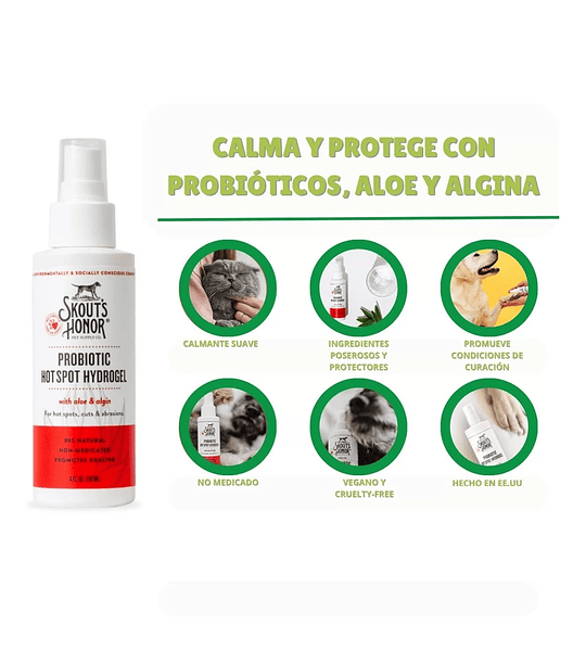 Hidrogel Probiótico Heridas Perros y Gatos 118 ml.