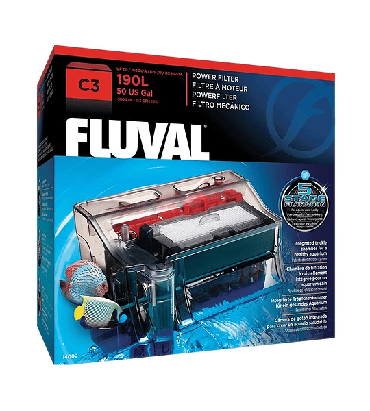 Filtro Mochila C3 Acuarios de hasta 190 lt Fluval - 